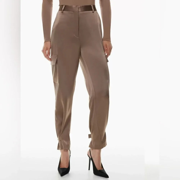 Aritzia Babaton Refined Satin Cargo Pant - Picture 1 of 15
